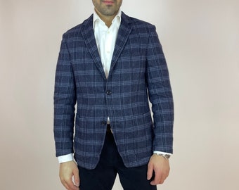 J. Philipp Plaid Blazer Wool & Cashmere di Tessile D'Oro Mens size 48