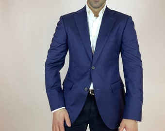 Suitsupply Herrenblazer, Blau, reine Superwolle, 110er, Größe 48