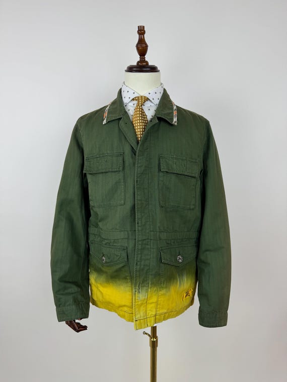 Scotch Soda Field Green A10 Jacket M65 Army Jacket Dj Style Vinyl