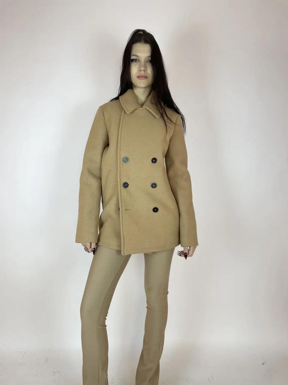 PETIT BATEAU manteau beige en laine filles ou femmes avant gardiste taille M Etsy France
