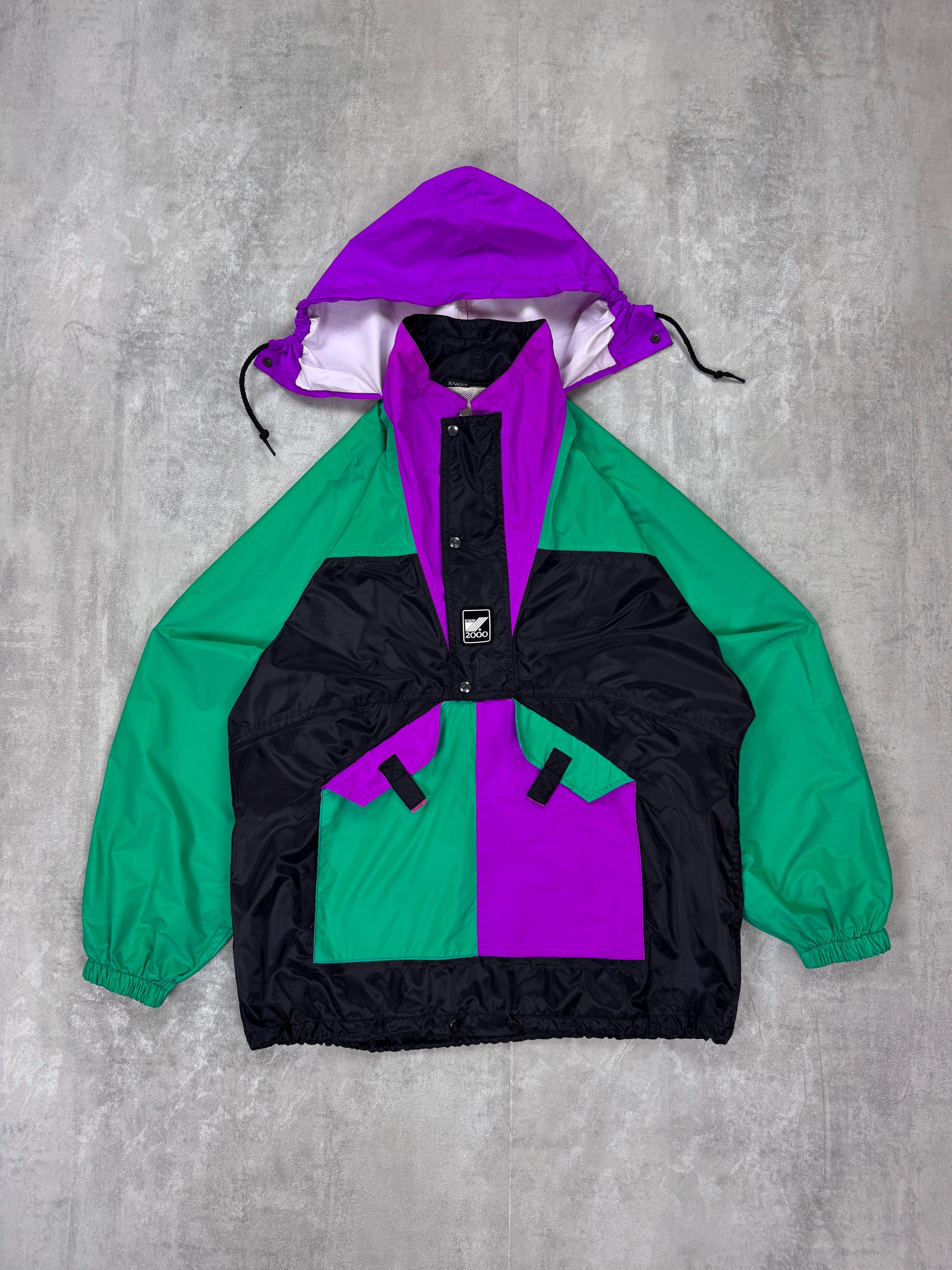 K-WAY 2000 International Vintage Multicolor Anorak Hooded