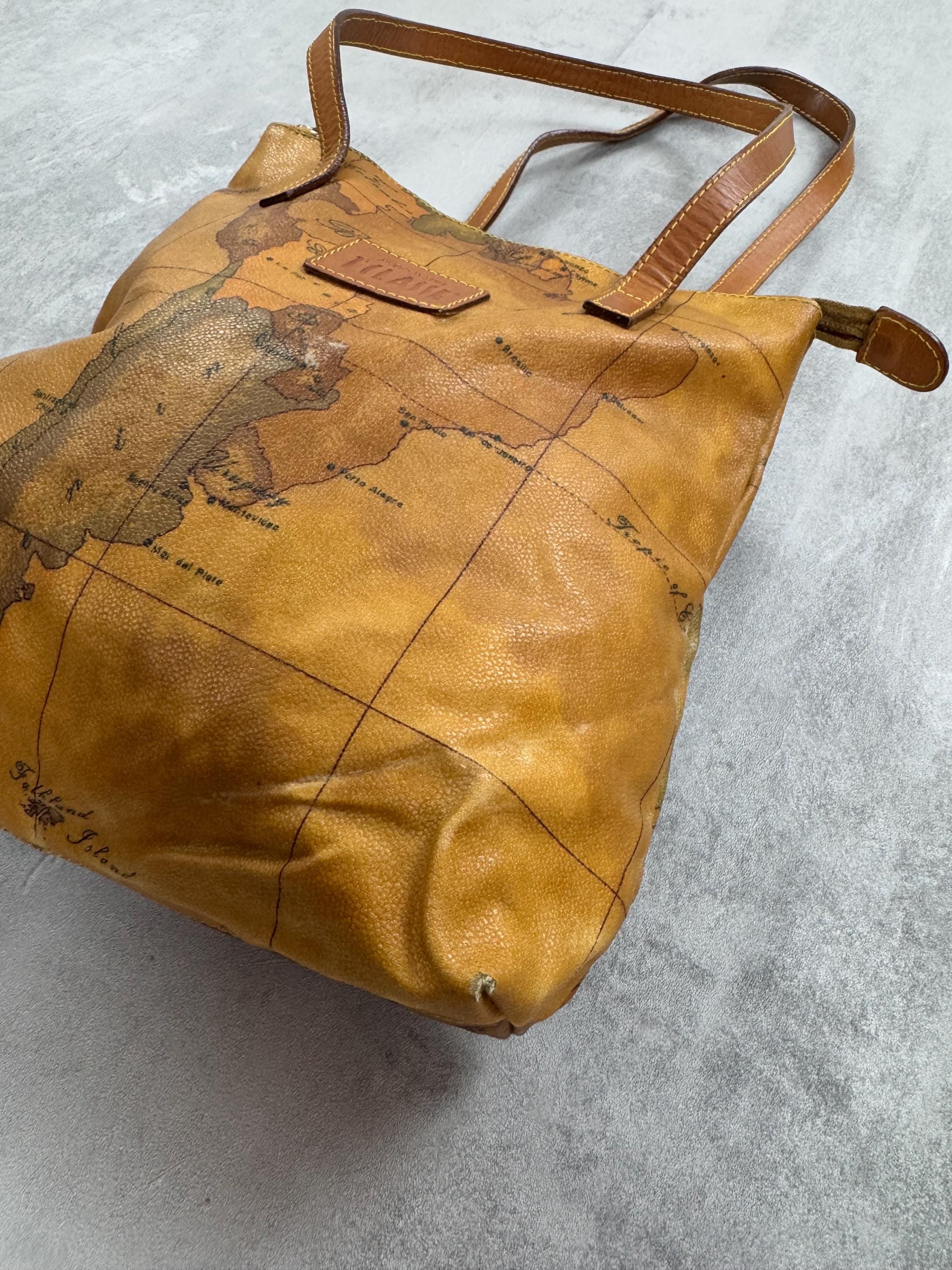 ALVIERO MARTINI 1 Classe Leather Bag Handbag Map Pattern - Etsy