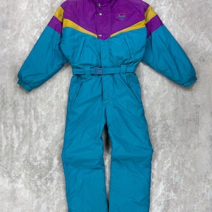 Combinaison De Ski Descente Vintage Années 80-90 - Taille S, Bleu, Japon