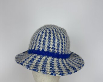 Vintage Kangol wool angora Bucket Hat pied de poule French Bermuda Casual Panama hat British Classic