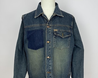 Y2K Diesel FC Denim Zip Jacket Big Logo Size M Brown - Etsy