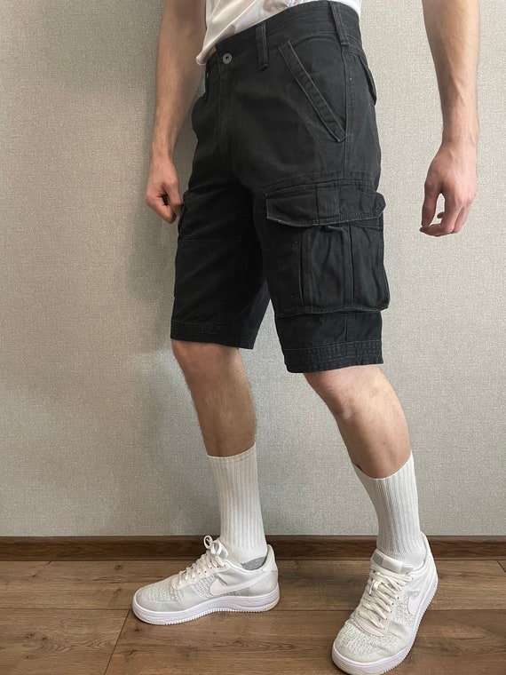 Levis Black Cargo Mens Shorts Size 30 