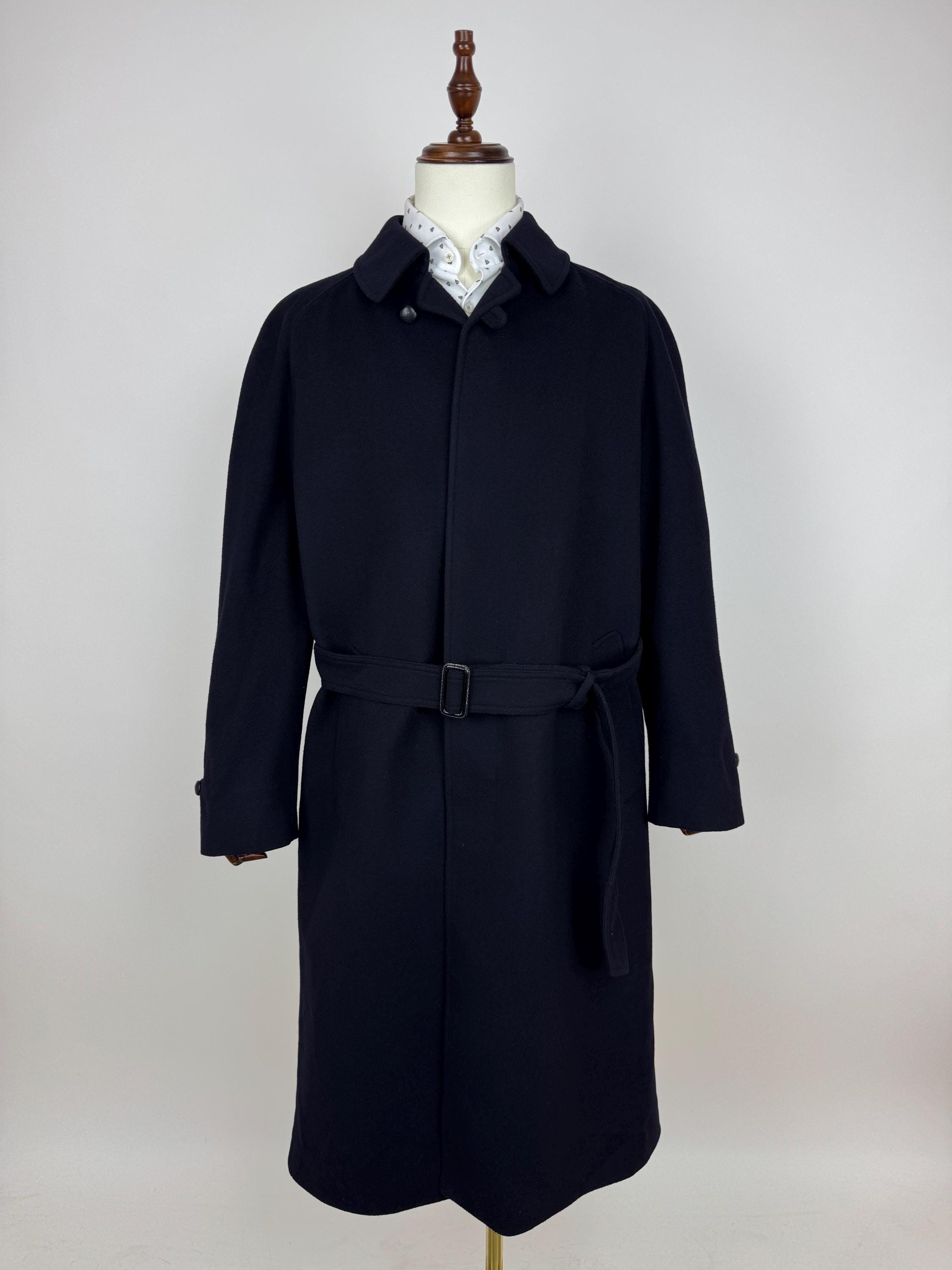 Vintage Bugatti Wool Belted Trench Coat Mens Size 50 Old Money