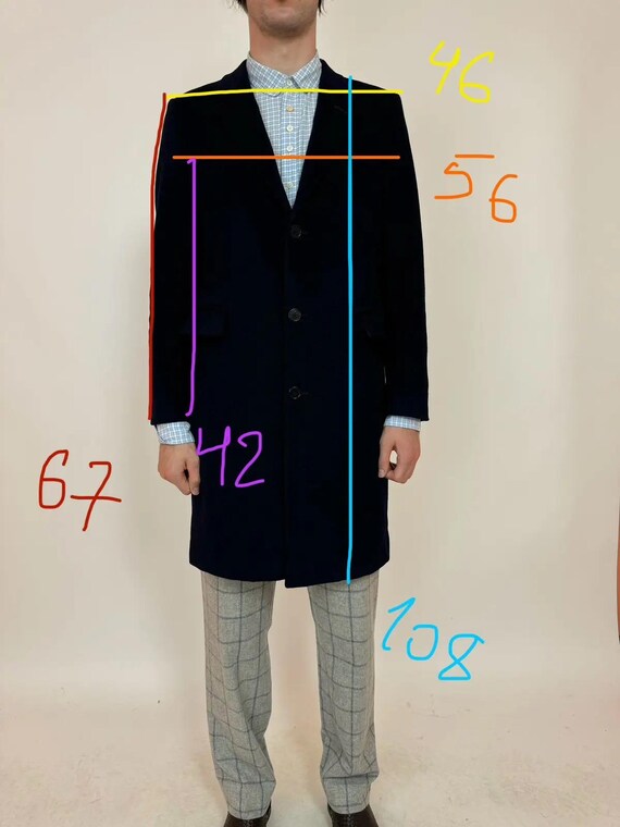 Brooks Brothers Wool Mens Coat Loro Piana Sport Fabric Dark Blue