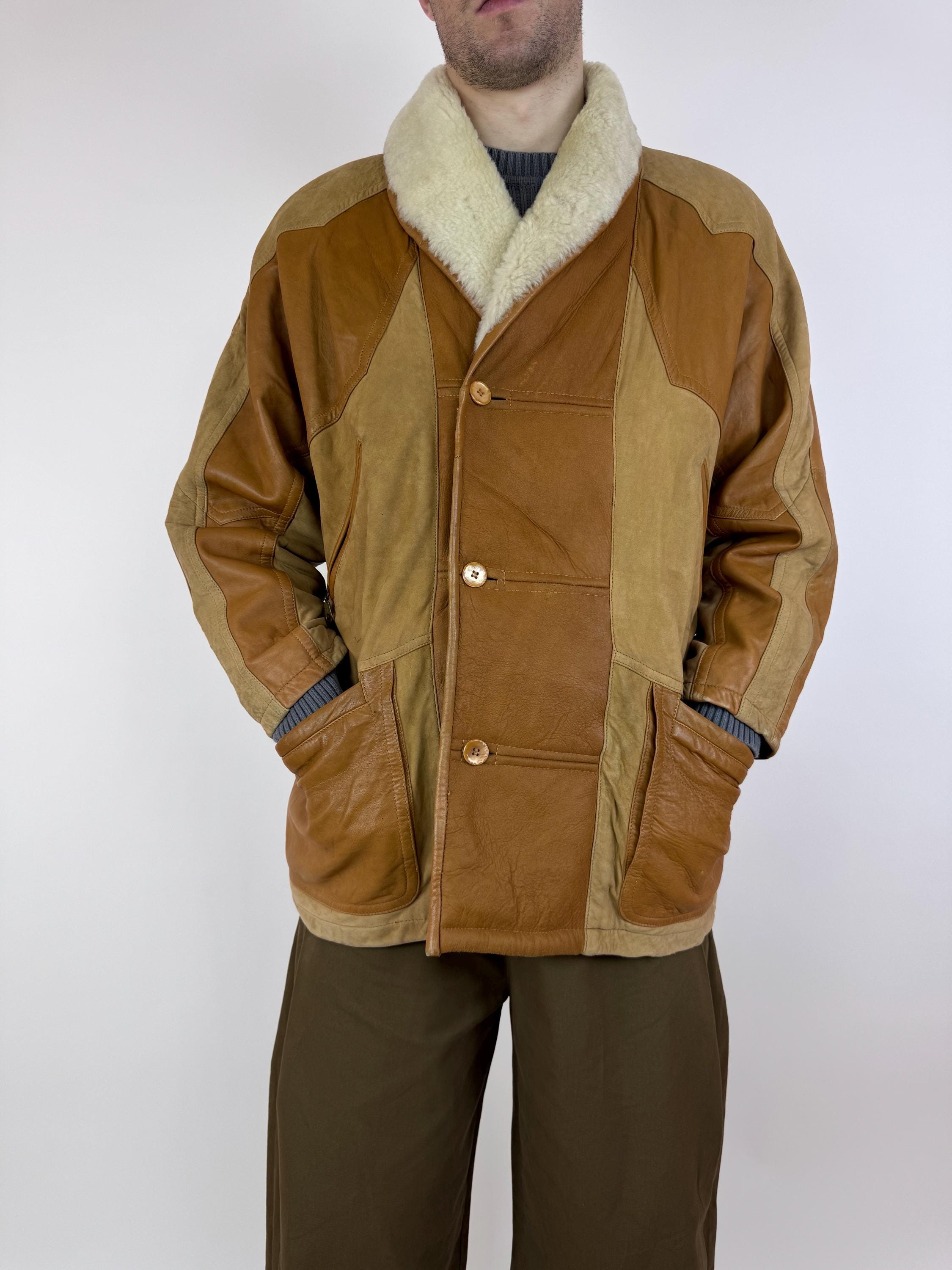 Latif Sheepskin Leather Jacket Vintage Mountain Heritage Preppy
