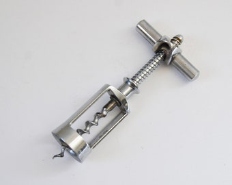 Vintage Metal Corkscrew Wine Opener, Made in Germany