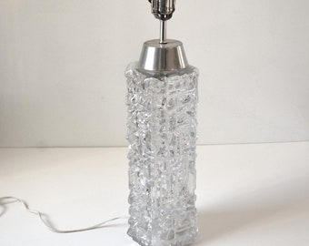 Vintage Mid-Century Brutalist Glass Table Lamps in the style of Carl Fagerlund
