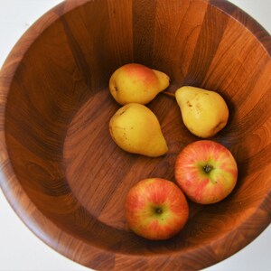 Staved Teak Danish Modern wooden Bowl by Dansk XL Extra Large 14 image 5