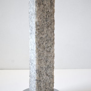 Vintage Modernist White Carrara Marble Table Lamp with Carved Surface, in the manner of Walter Von Nessen image 3