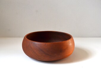 Vintage Danish Modern 10" Teak Wooden Bowl by Goodwood