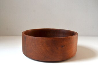 Vintage Mid Century Danish Modern Teak 10" Fruit Bowl, Centerpiece