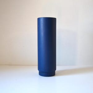Vintage West German Art Pottery 14&quot; Vase in Dark Blue by Scheurich Keramik, 1960s