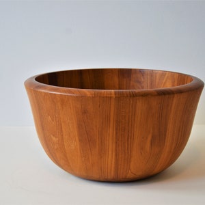 Staved Teak Danish Modern wooden Bowl by Dansk XL Extra Large 14 image 2