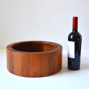 Large 13&quot; Danish Modern Staved Teak Bowl by Jens Quistgaard for Dansk