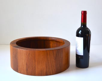 Large 13" Danish Modern Staved Teak Bowl by Jens Quistgaard for Dansk