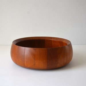 Danish Modern Teak 11 Staved Wooden Bowl by Woodline, Denmark image 1