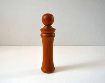 Vintage Danish Modern Tall Teak Salt Shaker - 10" Tall