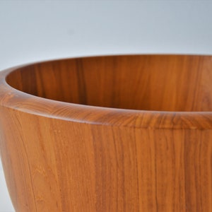 Staved Teak Danish Modern wooden Bowl by Dansk XL Extra Large 14 image 8