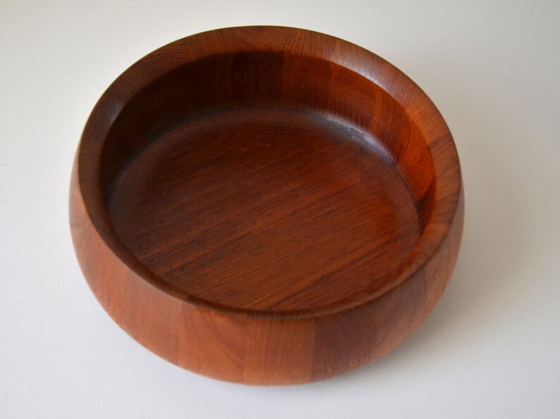 Danish Modern Teak 11 Staved Wooden Bowl by Woodline, Denmark image 3