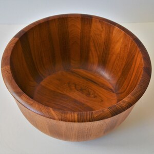 Staved Teak Danish Modern wooden Bowl by Dansk XL Extra Large 14 image 4