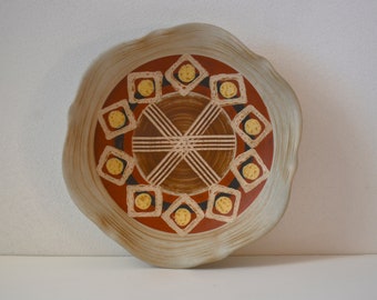 Vintage West German Art Pottery Decorative Plate by Dümler & Breiden