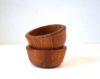 Vintage Danish Modern Pair of Staved Bowls  by Dansk, Denmark