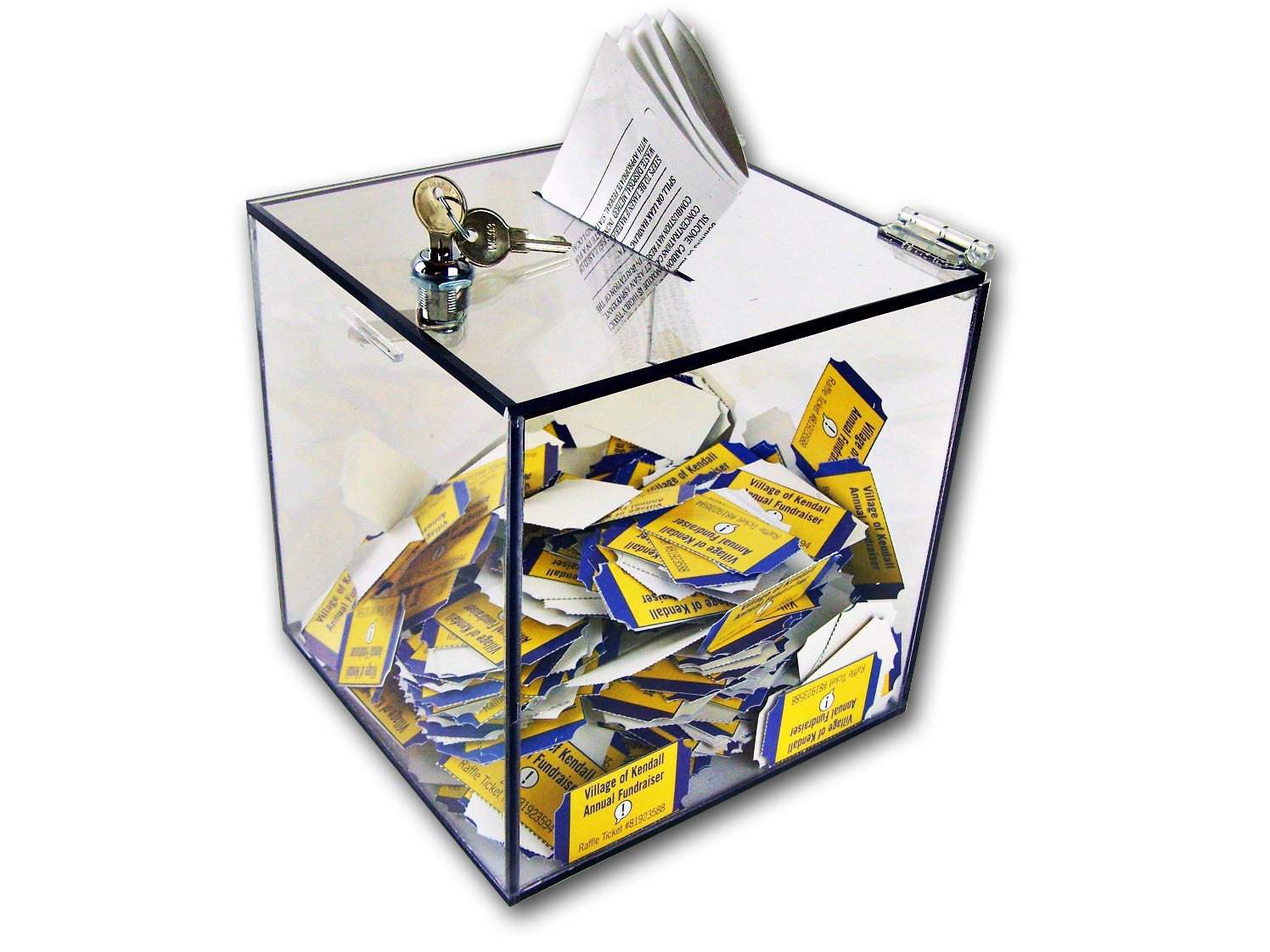custom acrylic donation box with lock