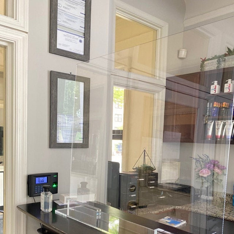 Table Countertop Clear Acrylic Splash Shield Sneeze Guard | Etsy