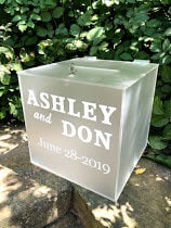 White Acrylics Box Acrylic Wedding Storage Box Personalized Name