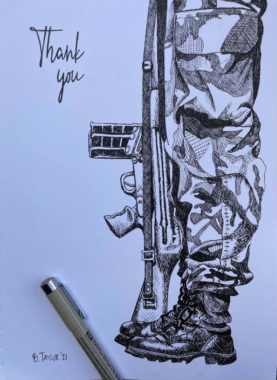 Buy Veterans Day Ink Drawing 9x12 Online in India - Etsy Buy Veterans Day Ink Drawing 9x12 Online in India - Etsy