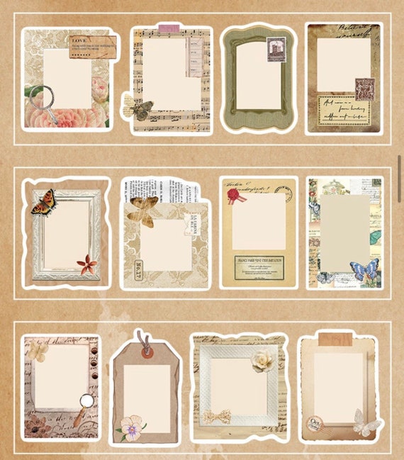 6 Sheets of Journal Stickers. Journaling Stickers, Scrapbook