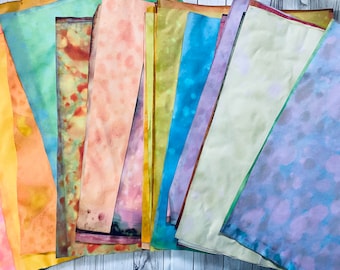 Multicolored Tea Dyed Paper for junk journaling, journaling, scrapbooking, making journal insert, making journal and DIY journal project.