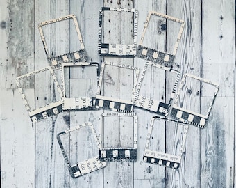Vintage photo frame for Junk journal supplies Reel die cuts for scrapbook paper cluster supplies Photo frame for journaling and card making