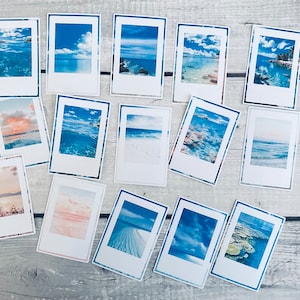 Adesivi fotografici a tema oceano: effimeri per album e diario (set da 15)