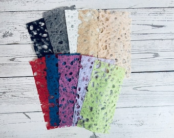 Textured Paper Set: Mixed Color Scrapbook Paper, Junk Journal, Card Making (10 Sheets)