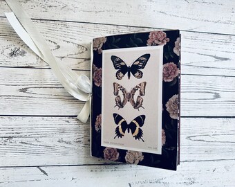 Handmade Floral Ephemera Junk Journal: 5" x 7" Scrapbook Book