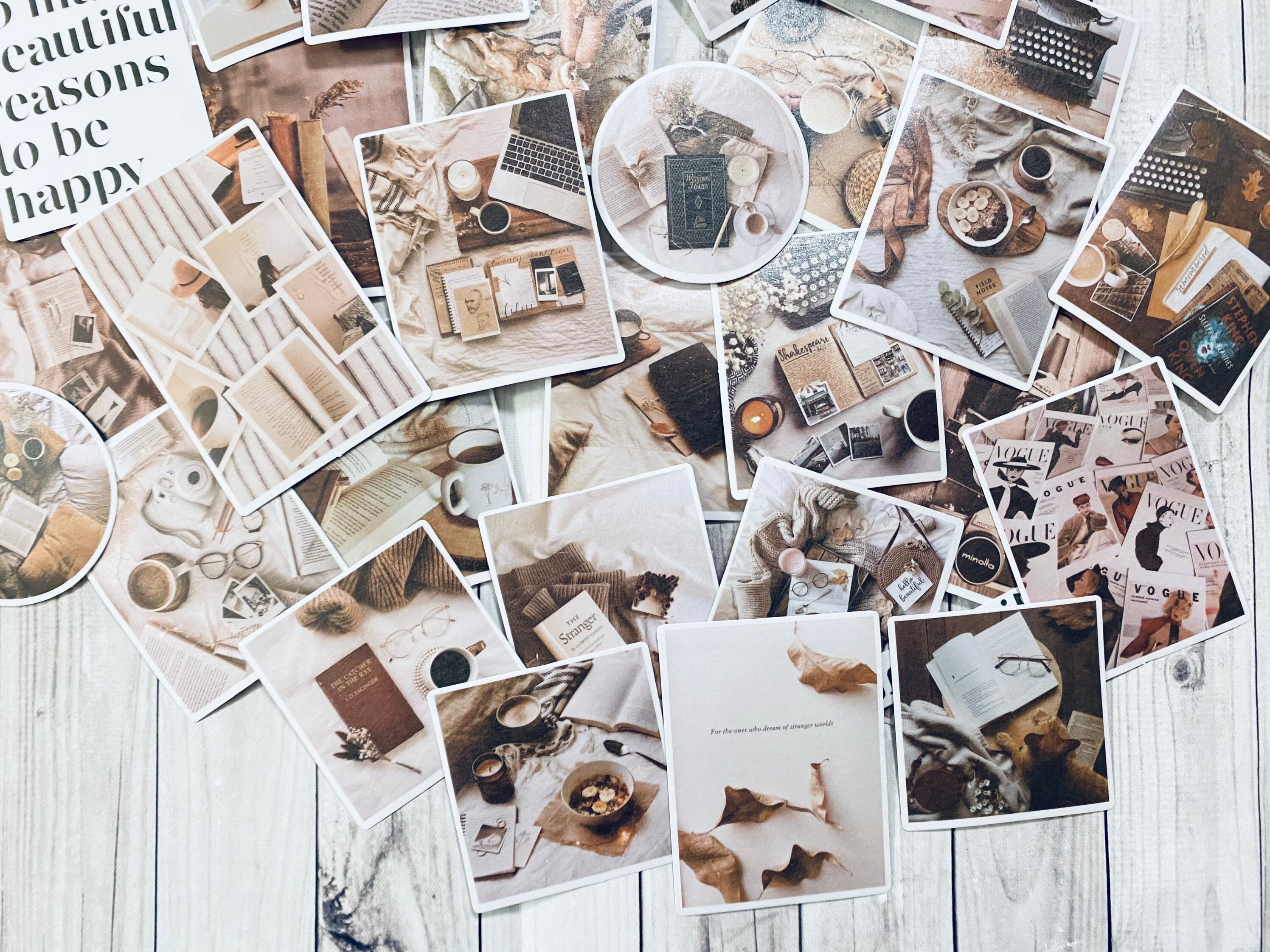 a lot of 30 photo stickers journaling stickers scrapbook