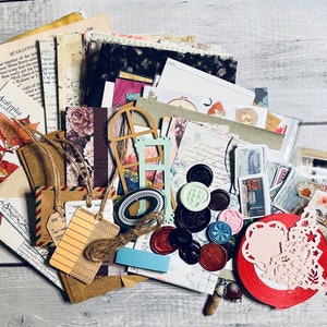Mystery Ephemera Grab Bag: Junk Journal Mixed Paper Kit