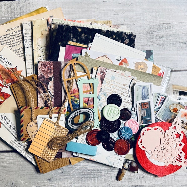 Mystery Ephemera Grab Bag: Junk Journal Mixed Paper Kit