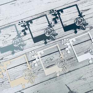 Flower Photo Frame Die Cuts: Scrapbook & Card Making (Set of 4)