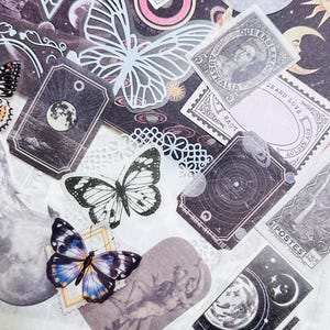 Stickers Phase de lune Stickers espace éphémères pour journal Stickers planificateur céleste astronomie fournitures de scrapbooking Stickers Galaxy Bullet Journal