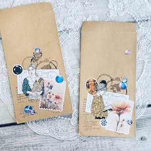 Handmade Stamping Journal Envelope Set: Ephemera Embellishments (2)