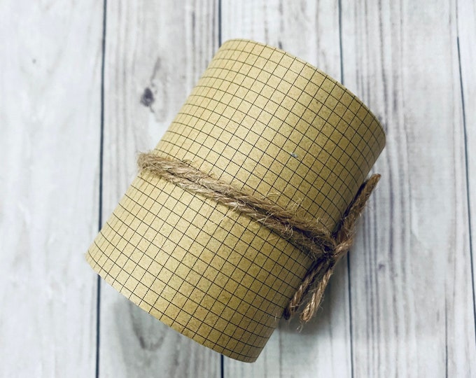 Grid Kraft Paper Washi Tape for Journaling. Junk Journal Washi Tape