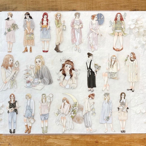 Sweetheart Girl PET Tape: 63Penhouse x Windry R. Stickers for Journaling