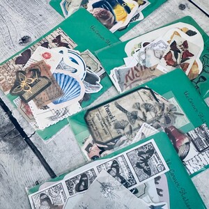 May include: A set of vintage-style stickers featuring butterflies, flowers, and other botanical designs. The stickers are packaged in clear plastic bags with green borders and the text "The Corner Stationery" printed on them.