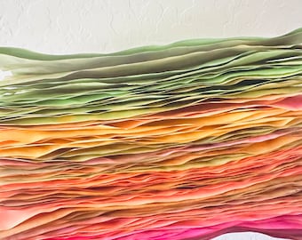 Spring Color Multicolor Tea Dyed Paper for Junk Journals | Handmade Vintage Journal Paper Handmade Tea Dyed Paper for Scrapbooking